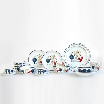 Набор посуды в подарочной коробке, бытовой набор в стиле эмали, Набор посуды, подарочная посуда на Новоселье, японская керамика