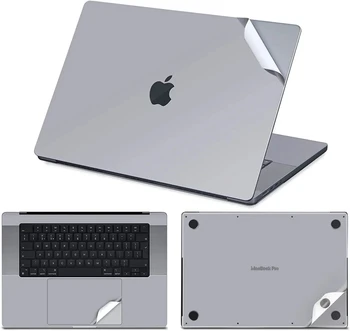 Наклейки на обложку ноутбука для Apple 2021, новый MacBook Pro 16-дюймовый A2485, Аксессуары Серый Серебристый