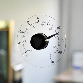 Наружный водонепроницаемый пластиковый круглый автомобильный указатель градусов Цельсия диаметром мини-термометра 1 шт.