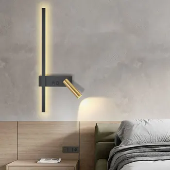 Настенный светильник Nordic modern LED минималистичный фон для дивана в гостиной, декоративный свет, роскошная креативная прикроватная тумбочка для спальни l