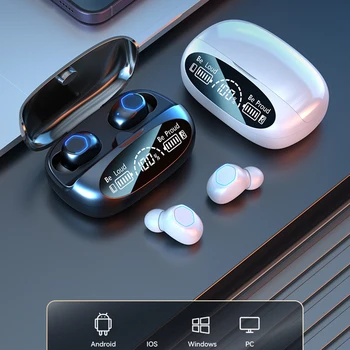 Наушники M22 TWS HiFi Беспроводные 5.2 Bluetooth Наушники С Микрофоном Шумоподавлением Водонепроницаемые Гарнитуры, Для Ipod Huawei Xiaomi