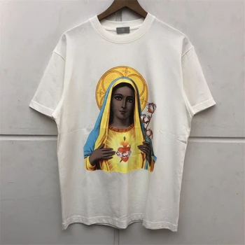 Новая винтажная футболка для мужчин и женщин kanye HD с портретным принтом в виде сердца, футболка harajuku