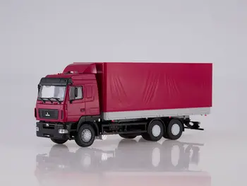 НОВАЯ масштабная модель грузовика 1/43 МАЗ-6312 с тентом на борту (рестайлинг) от URAL AUTOHISTORY, отлитая под давлением модель для коллекционного подарка