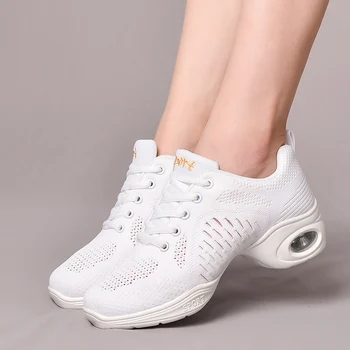 Новая танцевальная обувь с дышащей мягкой подошвой, женские спортивные танцевальные кроссовки, джазовая обувь в стиле хип-хоп, женская танцевальная обувь Feminino Zapatos
