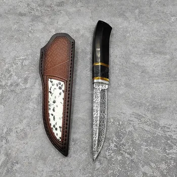 Новейший нож с фиксированным лезвием из эбеновой стали 9Cr15Mov, высококачественный прямой нож для выживания в кемпинге, открытый EDC инструмент