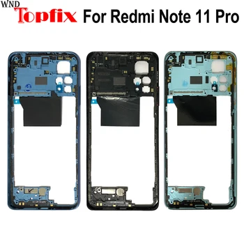 Новинка для Xiaomi Redmi Note 11 Pro Безель средней рамки Лицевая панель Безель рамка с боковой кнопкой Запасные части для ремонта