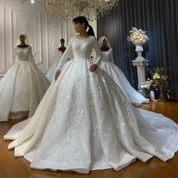Новое мусульманское белое свадебное платье по индивидуальному заказу