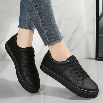 Новые кроссовки для женщин 2023, Весенняя мода, женские туфли на плоской подошве со шнуровкой, уличная повседневная женская обувь для ходьбы, модная женская спортивная обувь