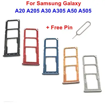Новый адаптер для слота для карт Micro SD, Держатель Лотка для SIM-карты Samsung Galaxy A20 A205 A30 SM-A305 A50 A505 A505F A505FM A505FN