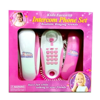 Новый детский телефон внутренней связи для ролевых игр, детский интерактивный игрушечный телефонный аппарат, 2 звонящих телефона Разговаривают друг с другом