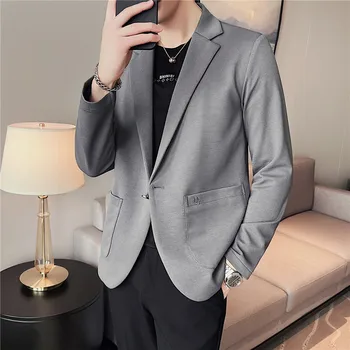 Новый дизайнерский бренд Luxury Casual Fashion elegante Slim Fit Smart Mens Blazer Suite Jacket Мужской жаккардовый блейзер 2123