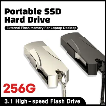 Новый мини Портативный SSD жесткий диск 3.1 Высокоскоростной флэш-накопитель 256G USB флеш-накопитель Внешняя флэш-память для настольного ноутбука