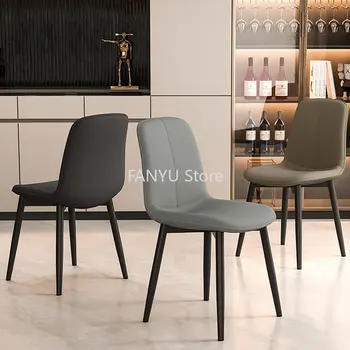 Обеденные стулья в скандинавском минималистичном стиле, Креативные Роскошные Обеденные стулья с расслабляющей спинкой Eetstoelen Мебель для дома WZ50DC