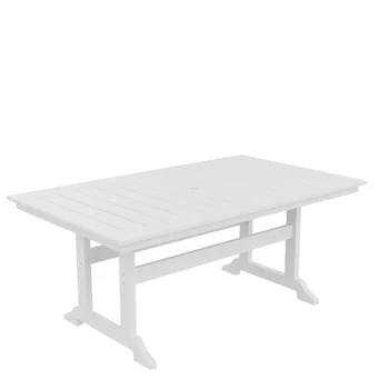 Обеденный стол из полиэтилена высокой плотности\  Белый Белый полиэтилен высокой ПЛОТНОСТИ [на складе в США]