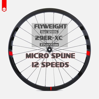 Облегченная Колесная Пара MTB 29er MS Micro Spline Горный Велосипед шириной 27-30 мм XC Карбоновые Колеса Без Крючков
