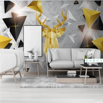 обои на заказ beibehang современный минималистичный 3D стерео полигональный стереосвет роскошный ТВ фон настенная живопись papel de parede