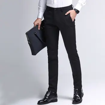 Однотонные Мужские широкие костюмные брюки 2023, Новые модные Классические мешковатые брюки, Корейские повседневные брюки, Плюс размер винтажной мужской одежды W48