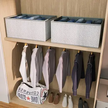 Органайзер для джинсов в гардеробе, органайзеры для шкафа и хранения, складной ящик для одежды