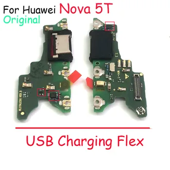 Оригинальная Плата Зарядки Для Huawei Nova 5T USB Power Charger Port Jack Разъем Док-станции Plug Board Зарядный Гибкий Кабель Запчасти Для Ремонта