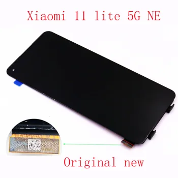 Оригинальный AMOLED-экран для Xiaomi MI 11 Lite, дисплей с сенсорным экраном, дигитайзер в сборе, замена для MI 11 Lite 5G NE