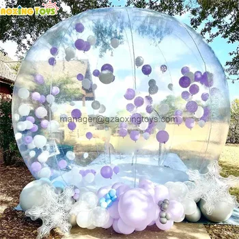 Открытый Прозрачный надувной Домик-пузырь длиной 4 м с воздушными шарами, рекламное украшение для свадебных торжеств