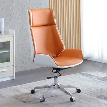 Офисное компьютерное кресло с высокой спинкой из гнутого дерева, вращающееся из микрофибры, Офисный силлон, Минималистичная спальная японская мебель FYH