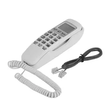 Офисный Домашний Настенный Телефон с Дисплеем Входящего вызова, Настольный Стационарный Проводной Телефон, Поддержка Повторного набора Номера Стационарного Телефона