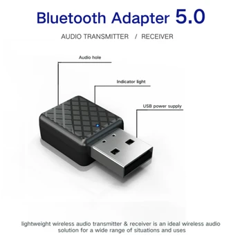 Передатчик Приемник Bluetooth 5.0 3,5 мм Стерео Аудио Звуковой Музыкальный ключ Адаптер для телевизора ПК Наушников динамиков
