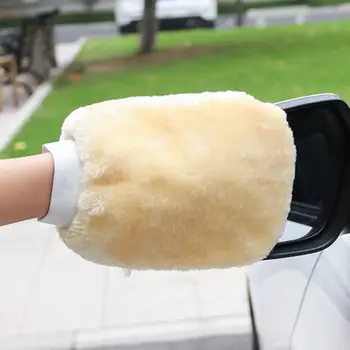 Перчатка для чистки автомобиля, 1 шт., удобные аксессуары без ворса, рукавица для автомойки из искусственной шерсти для автомобиля