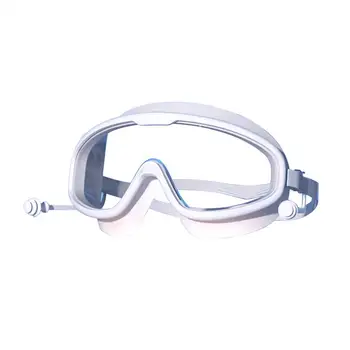 Плавательные очки Детские водонепроницаемые, прозрачные с широким обзором, с затычками для ушей, Детские летние очки для плавания, Герметичные очки для дайвинга