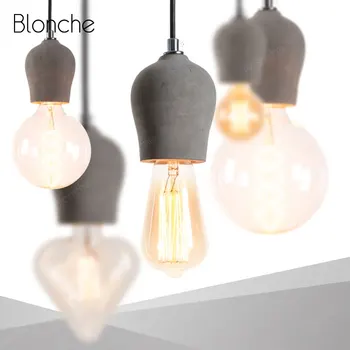 Подвесной светильник из промышленного цемента, винтажный подвесной светильник для ванной комнаты, столовой, гостиной, подвесной светильник для декора лофта, светильники