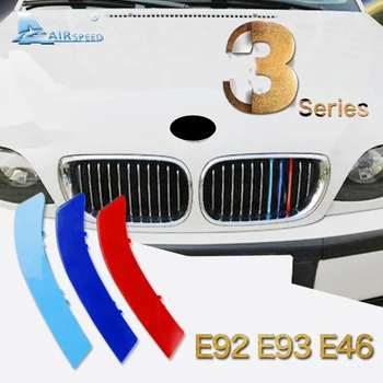 Полосы На Решетке Радиатора Автомобиля Airspeed, Декоративные Полосы Для Автоспорта, Наклейки для Отделки BMW 3 Серии E46 E92 E93, Автостайлинг