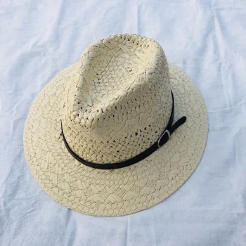 Полые Соломенная шляпка соломенные ковбойские шляпы Вестерн-Бич почувствовали Панамой стороны крышки для мужчин женщин 4цвета летний джаз соломенная шляпа