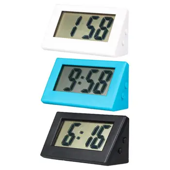 Портативные мини-ЖК-цифровые часы, ЖК-маленькие цифровые часы на батарейках, без тиканья, электрический будильник, настольные часы, аксессуар для домашнего декора.