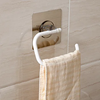 Присоска для туалетных полотенец без перфорации Кухонная полка Вешалка для полотенец в ванной Комнате Вешалка для полотенец в ванной комнате