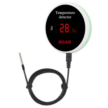 Провод датчика температуры Tuya Smart Home Wifi Цифровой термометр Smartlife Комнатный водяной бассейн Термостат Сигнализация EU Plug
