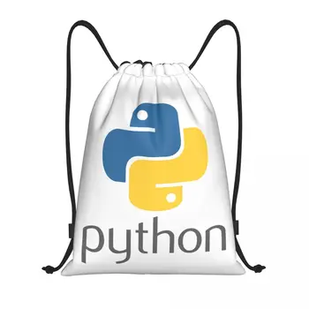 Программист Python Symbol Рюкзак на шнурке Спортивная спортивная сумка для мужчин Женщин Компьютерный разработчик Программирование Верстальщик Тренировочный рюкзак