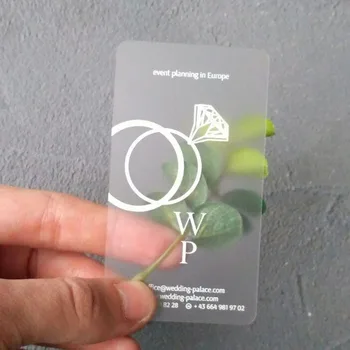 Прозрачные пластиковые визитки с логотипом визитных карточек и QR-кодом, матовая водонепроницаемая карта, бесплатный дизайн 200/500/1000