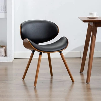 Рабочие стулья для столовой с поддержкой спины Эргономичный дизайн гостиной Кожаный офисный шезлонг Nordic Sillas Мебель для дома