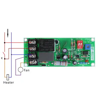 Релейный модуль управления регулируемым таймером AC100V-220V Плата переключателя задержки выключения для