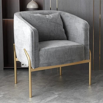 Роскошное Скандинавское кресло для макияжа для взрослых, Металлическое Эргономичное Кресло для руководителя, Пушистый Пуф, Удобная Железная мебель для салона Fauteuil