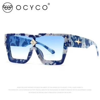 Роскошные Брендовые Дизайнерские Квадратные Солнцезащитные очки с заклепками, Мужские И Женские Модные Винтажные Солнцезащитные очки для вождения в большой оправе для мужчин