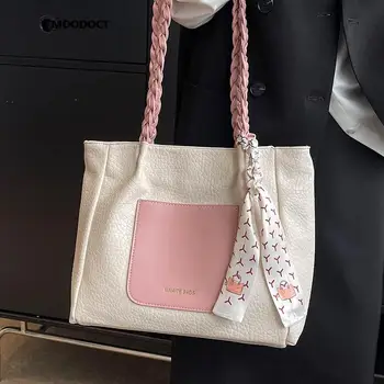 Роскошные дизайнерские сумки через плечо большой емкости для женщин 2023, Новая летняя повседневная сумка для работы, модные женские сумки в простом стиле