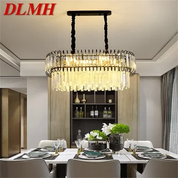 Роскошные люстры DLMH, современный овальный хрустальный подвесной светильник, домашний светодиодный светильник для украшения столовой