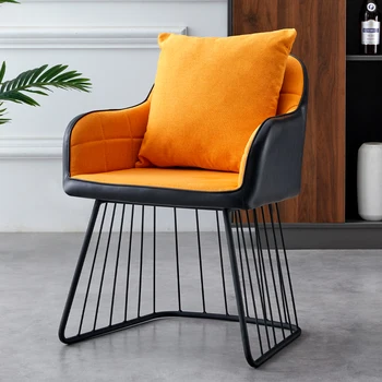 Роскошные Современные обеденные стулья, опора для локтя парикмахера, Мягкие удобные кресла, подушка, диван, мебель для интерьера салона Fauteuil