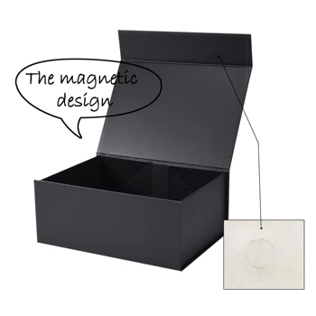 Роскошные Экологически Чистые подарочные коробки черного цвета С магнитной застежкой