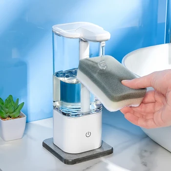 Ручной автоматический дозатор мыла объемом 500 мл, Бесконтактный дозатор дезинфицирующего средства, умный датчик, дозатор жидкого мыла для кухни, ванной комнаты