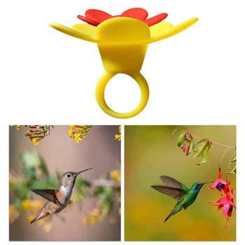 Ручные поилки для колибри с цветочным дизайном, портативные, простые в использовании принадлежности для птиц.