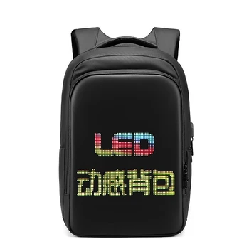 Рюкзак со светодиодным дисплеем для деловых поездок, рюкзак для ноутбука, мужской умный рюкзак 