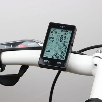 Светодиодный Водонепроницаемый велокомпьютер YS508, беспроводной спидометр на китайском и английском языках, светящийся велосипедный одометр, Секундомер, экран Larege